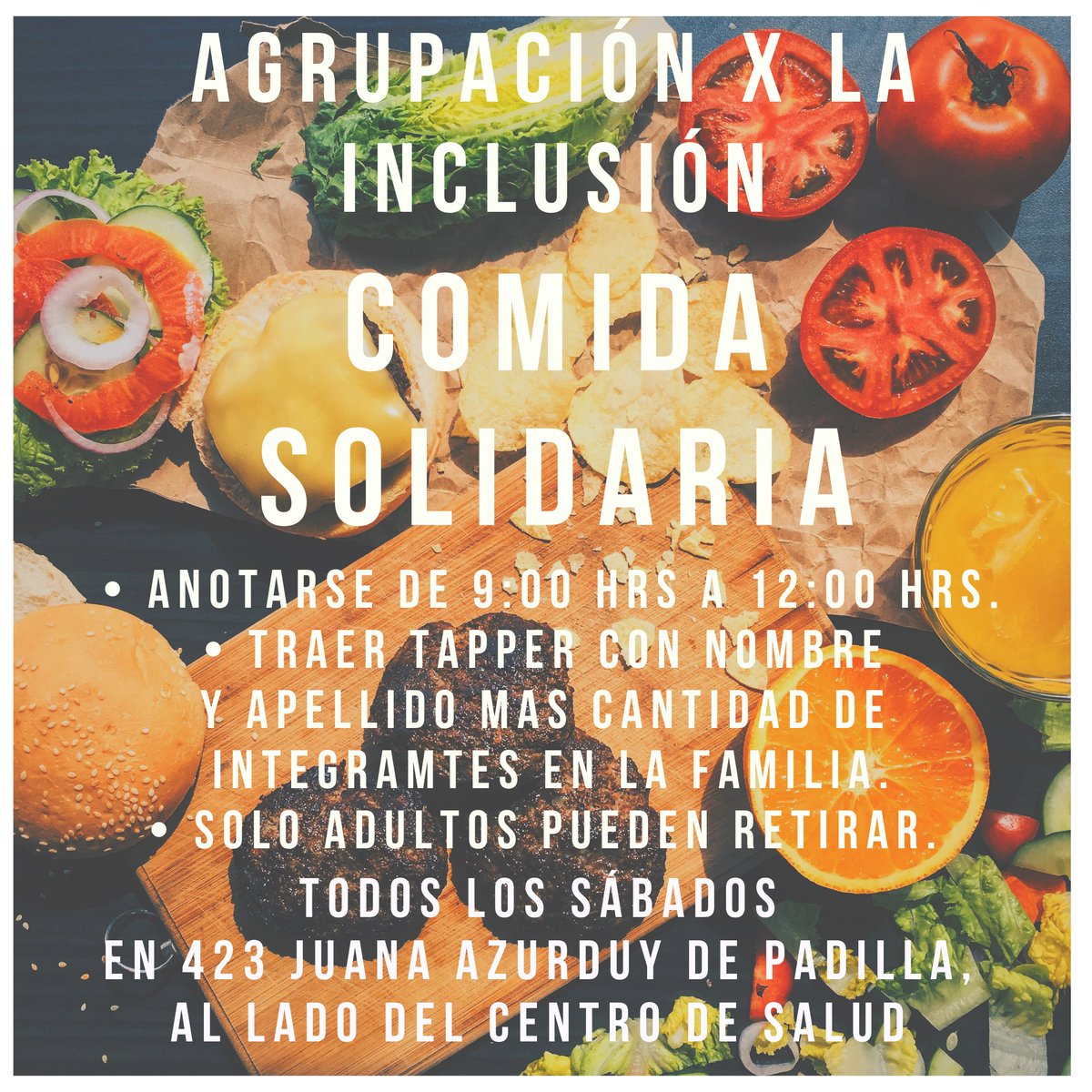Mañana en <a href="/Axlainclusion/">Agrupacion x la Inclusion 💗</a> se va a estar entregando como todos los sábados la comida solidaria. A partir de las 9:00 hrs.

#Trelew #Agrupacion #Vecinal #PlantadeGas