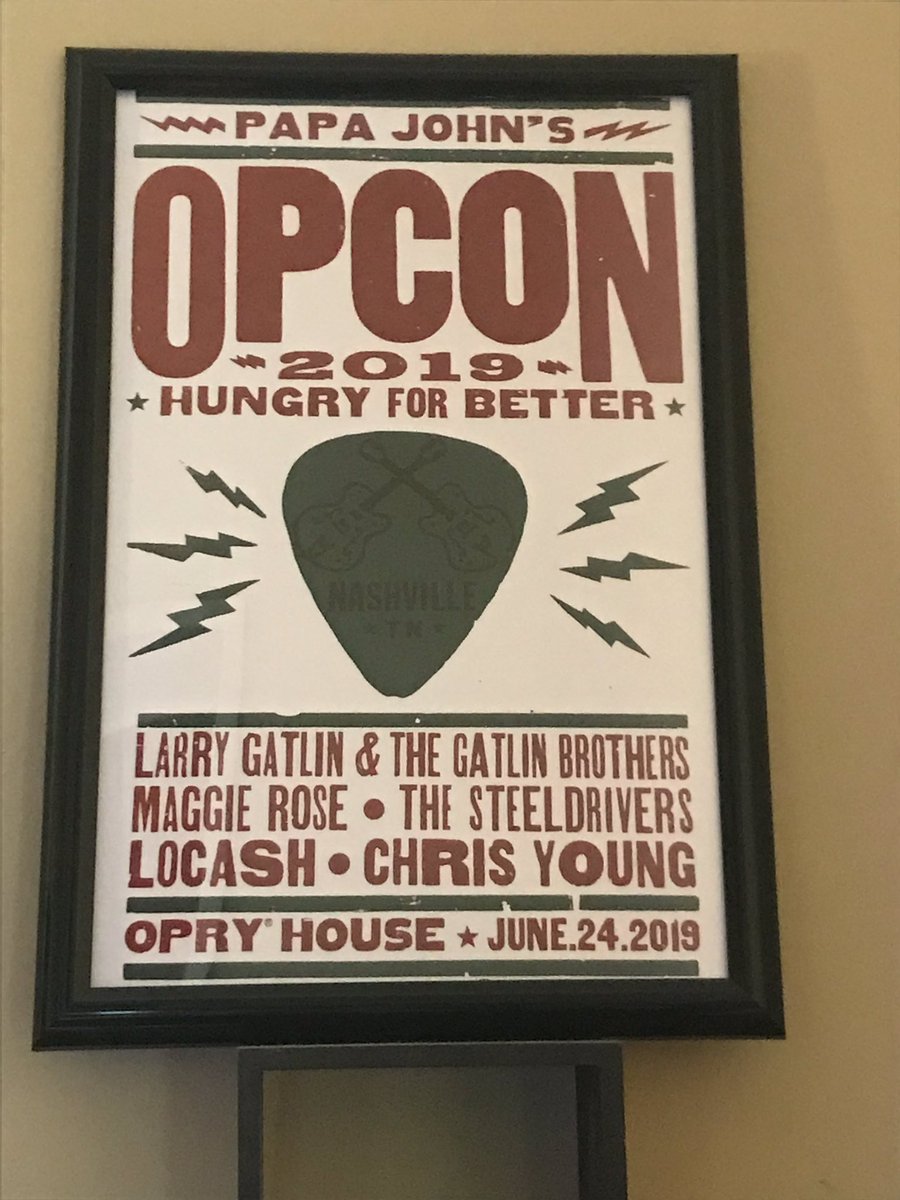 watcher2001's tweet photo. Yeah, I actually had it framed. Come at me! #hungryforbetter #papajohnsemployee #Opcon2019 #grandoleopry #powerofthepizza https://t.co/JRkLfd0vbV