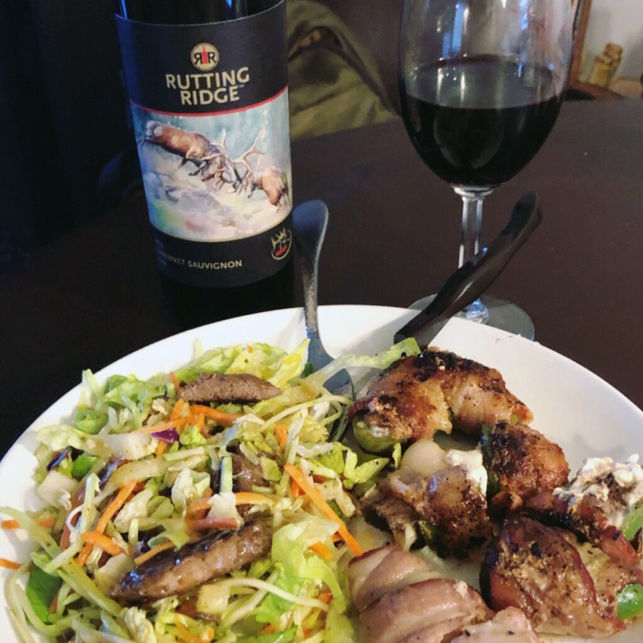 A special gourmet #venison dish with a bottle of #RuttingRidge #cabernet from <a href="/RMEF/">Rocky Mountain Elk Foundation</a>... a match made in #wildgame heaven! #Wine #RedWine (Photo, recipe, and presentation by <a href="/LandonCLedford/">Landon Ledford 👋</a>.) #WildlifeEnthusiast