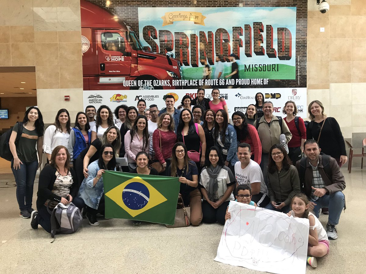 Welcome 35 Brazilian English teachers  to Springfield!  
Hope you will enjoy 6-week English Teacher Training Program with <a href="/ELI_MOState/">English Language Institute</a> at <a href="/MissouriState/">Missouri State</a>! #internationalbears