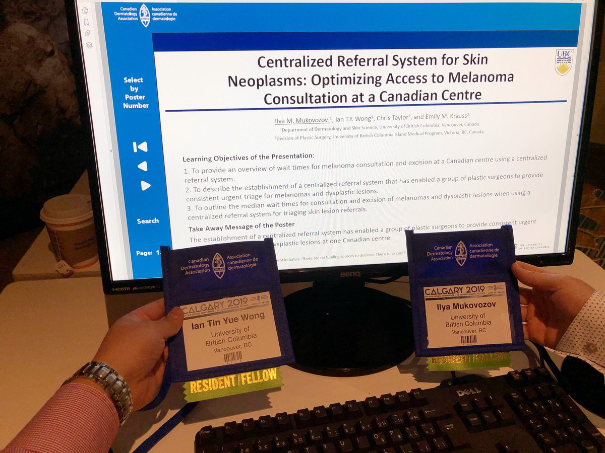 Ian T.Y. Wong, MD, FRCPC (@dermdrwong) on Twitter photo Canadian Dermatology Association (CDA) Conference Day 2:
So happy to share the fruits of my research <a href="/UBCDerm/">UBC Dermatology</a> and collaboration with co-resident Ilya Mukovozov to the academic community to help improve patient care! Canadian Dermatology Association (CDA) Conference Day 2:
So happy to share the fruits of my research <a href="/UBCDerm/">UBC Dermatology</a> and collaboration with co-resident Ilya Mukovozov to the academic community to help improve patient care!