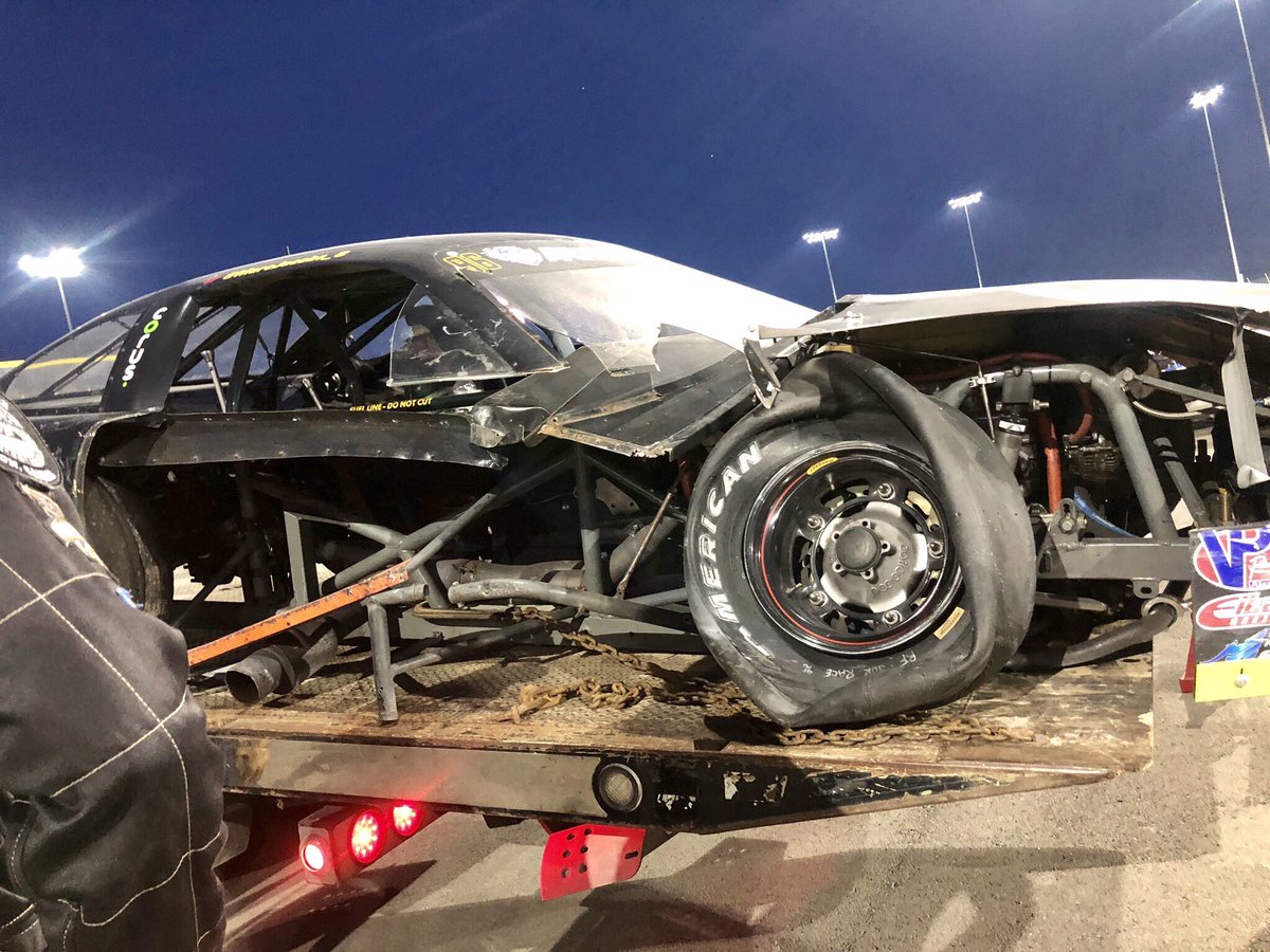 MarcJacobs_8's tweet photo. Blew a tire and took a hard hit at Jukasa last weekend. Feels like we haven’t left the shop all week, but we’re ready to go for @DelawareSpdway tomorrow. https://t.co/AVaDTUvJyq