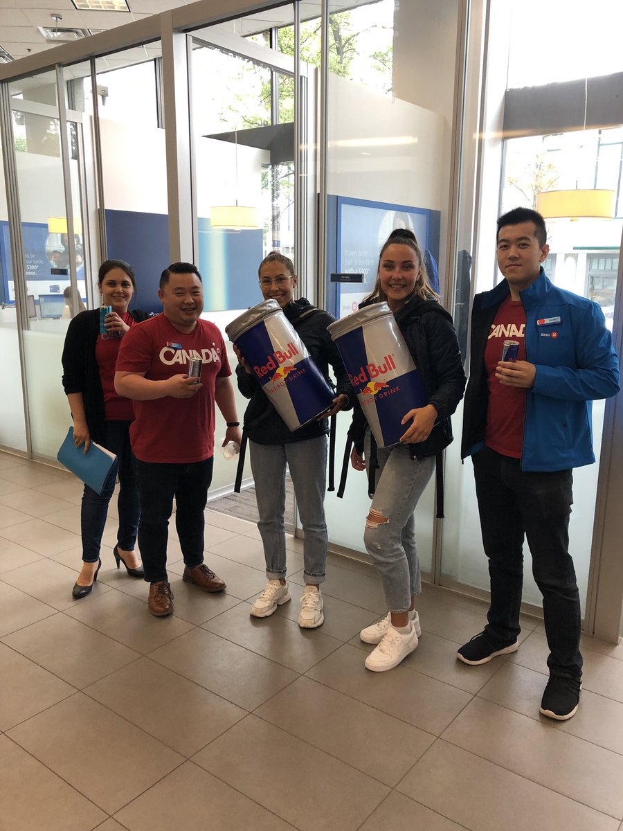 What a day. B@B award given to Mina and a visit from the <a href="/redbull/">Red Bull</a> team to re-energize us on this busy Friday before the long weekend. #HappyCanadaDay