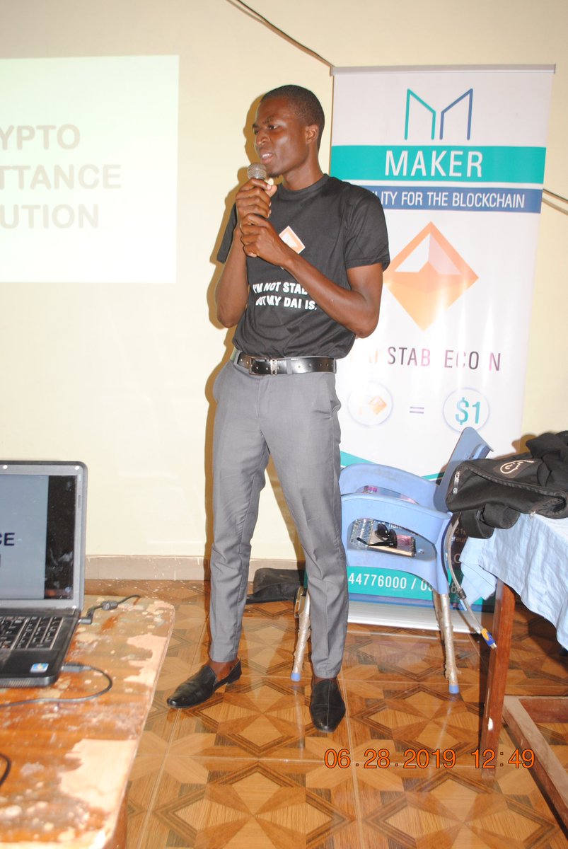 mmustaphayakubu's tweet photo. I had the #opportunity at Maker DAI’s #Meetup to introduce and present to over 60 attendees on the @CoinText and @Anypay_ remittance solution, the #BCH, SLP and the USDH on June 28, 2019 in Zabzugu, #Ghana. @KaeptnKook @derrickjme @vinarmani #CoinText #Anypay #Crypto https://t.co/vBI4zMuzGm