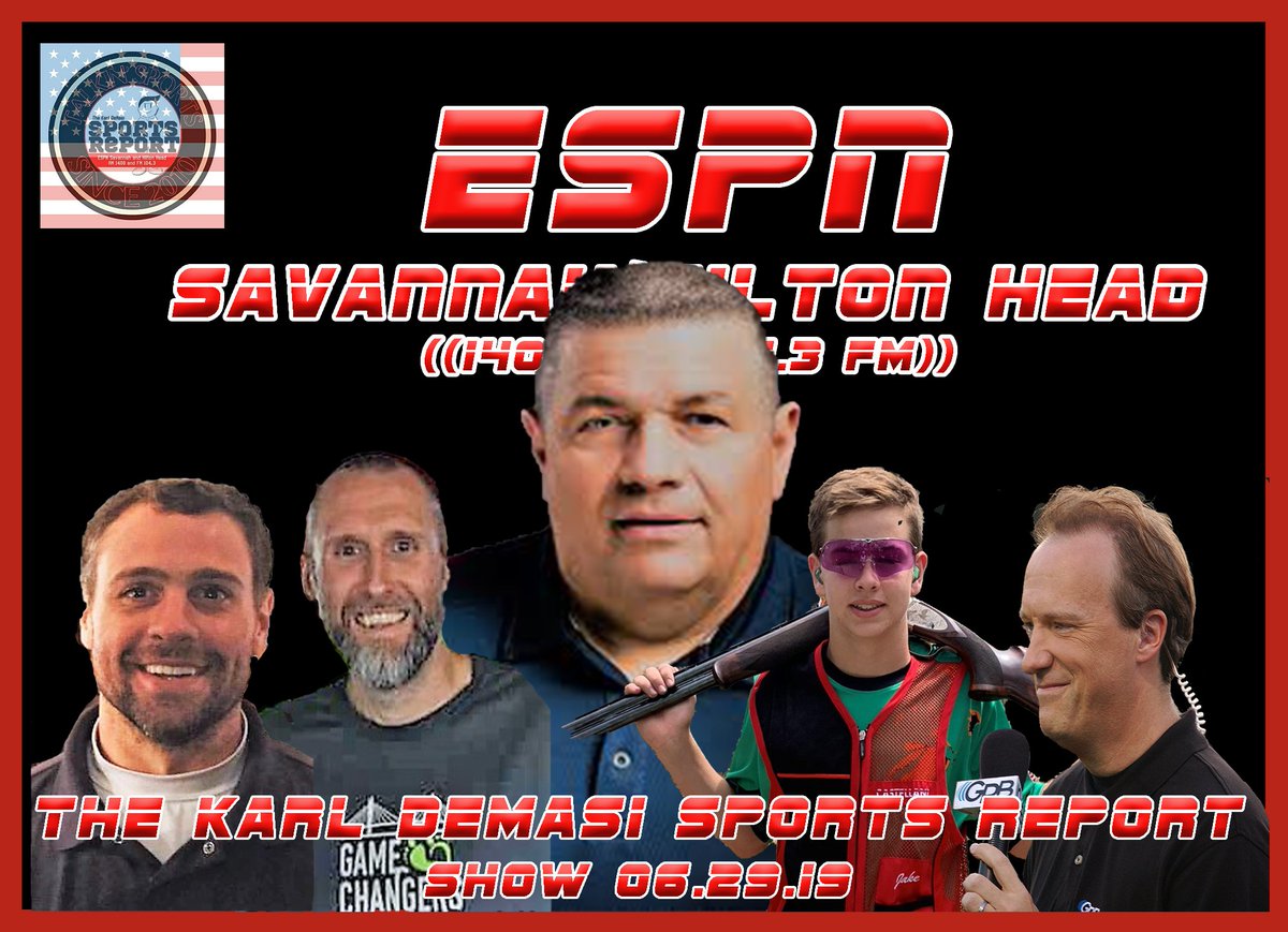 SavSportsReport's tweet photo. Tune In 9am -11am - Another Saturday Talkin' Savannah Georgia Area Sports on the radio on #ESPNSAVANNAH 104.3 & AM 1400 from the @ESPNCoastal @savannahmall studio. https://t.co/klRW5UyHGq
#ESPNSAVANNAH @ESPNCoastal @Marc_Cameron1 #BCatering @OSGNelson https://t.co/op7fcv2Huf