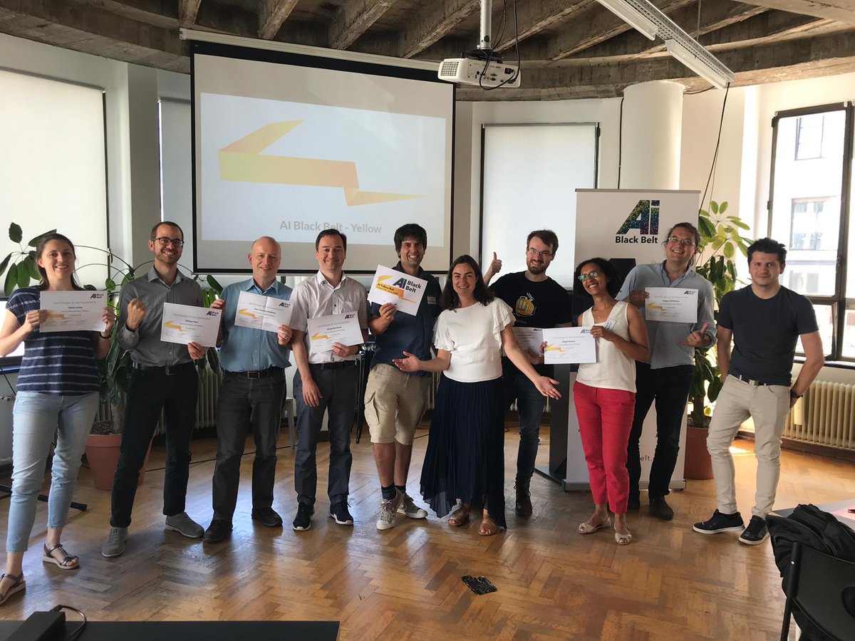 During the month of June, 4 cohorts of professionals went through our #AIOrangeBelt (for managers) and #AIYellowBelt (for developers). 
Participants praised the quality of program &amp; instructors.
aiblackbelt.com

Congrats to all! #AI #MachineLearning #training #education