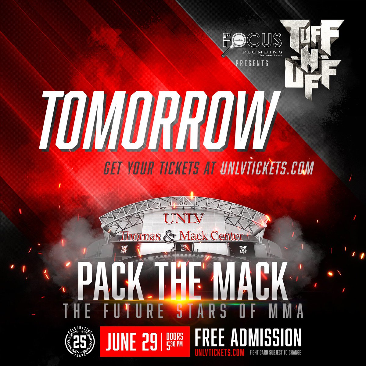 tuffnuff's tweet image. #PacktheMack is finally here!  Plenty of time to download your tickets from @UNLVtickets and come to @ThomasAndMack to help us break our attendance record! #FutureStarsofMMA #MMA #Vegas