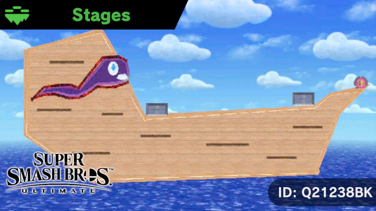 TalaveraCMTH's tweet photo. #StageSmashBros inspired by #JollyRogerBay and the #eel from #Mario64 for #SmashBrosUltimate. Loving this! Enjoy! #SmashBros #NintendoSwitch https://t.co/HVK0cwUkaZ
