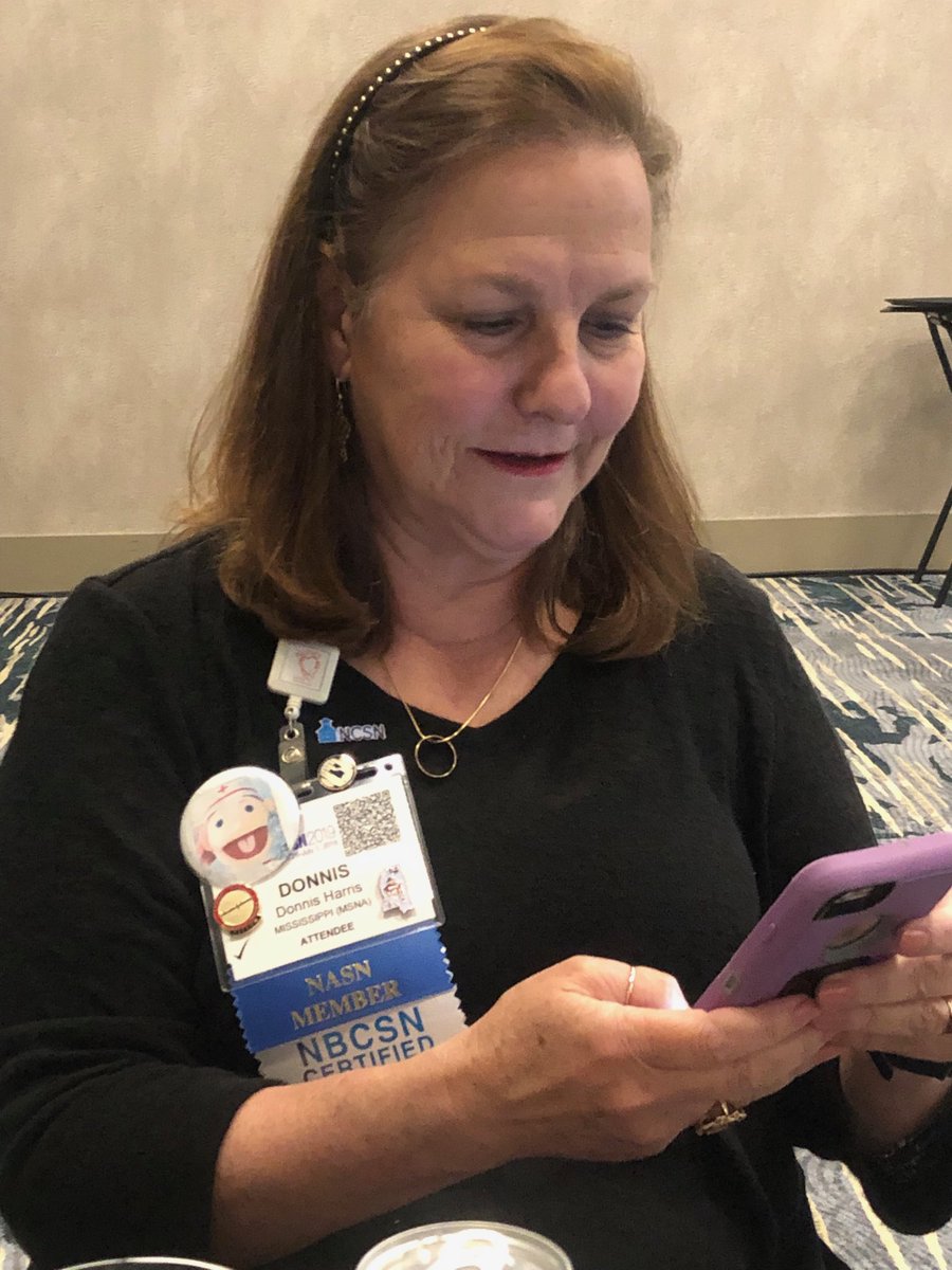 BoardConnie's tweet photo. #NASN2019 so many great school nurses at NASN to tweet about. ⁦@DonnisLou⁩ MS NCSN! https://t.co/JPy8i2nYQZ