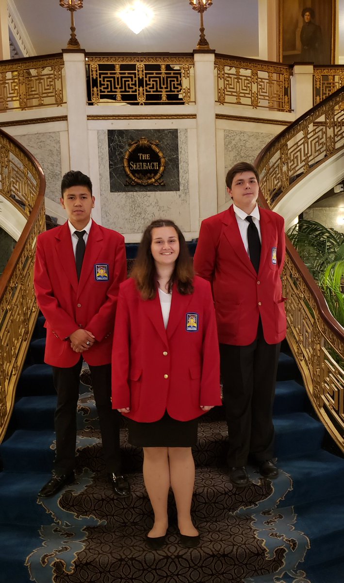 CTEC_ABSS's tweet image. Proud of these three students for representing CTEC and ABSS at the Skills USA Nationals this week in Louisville, Kentucky.  They placed in the top 15 teams in the Career Pathways event.  Thank you to all of those that made it happen for them! @RevondaJ #RobinBowers_cte #NSLC19