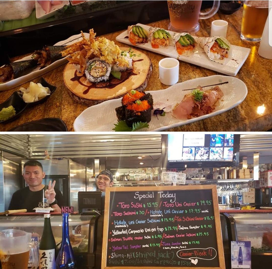 NCrystean's tweet photo. Tokyo Cube, what a jewel of a sushi joint. Honestly THE best HH and truly some of the best Japanese food and sushi artistry I have seen. β€π»π£πΆ @Tokyo_cube
#TokyoCube #StudioCity #HappyHour #delicious #sushiartistry #Sapporopitcher #chefsrock #livetoeatnoteattolive https://t.co/hkC5IBavQf