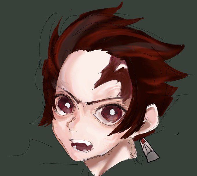 あほげさんがTwitterに投稿した竈門炭治郎(鬼滅の刃)のイラスト。