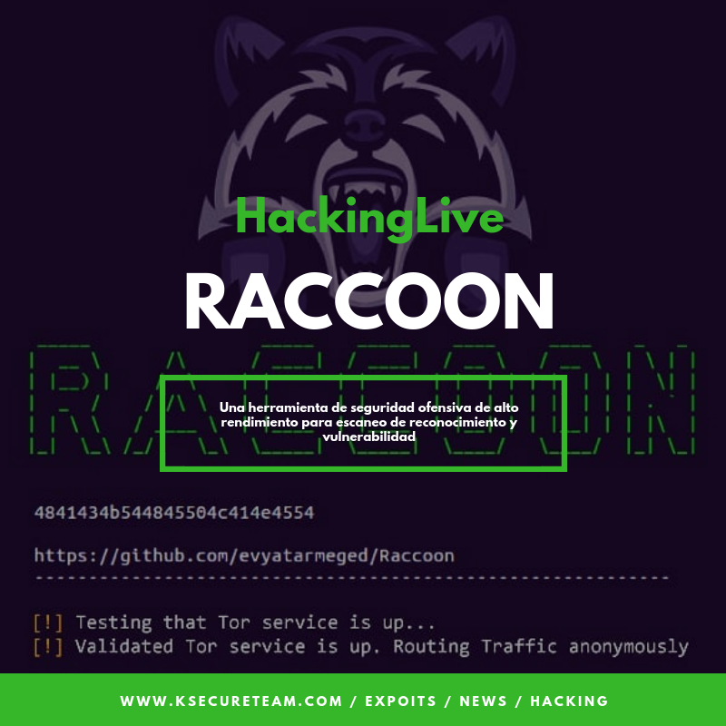 HackingEnVivo's tweet photo. Raccoon - Una herramienta de seguridad ofensiva de alto rendimiento para escaneo de reconocimiento y vulnerabilidad.

Características:
Detalles del DNS
Asignación visual de DNS utilizando el contenedor de DNS
Información de WHOIS
Entre otras...
👇
https://t.co/YvCvW6YZ8f https://t.co/5uaYFBVuim