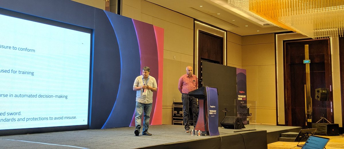 thoughtworksIN's tweet photo. Dr.Vivek Raghavan from @UIDAI &amp; Samir Seth from @thoughtworks discuss the power of #AI in driving excellence in governance. https://t.co/8dvLGnCB04