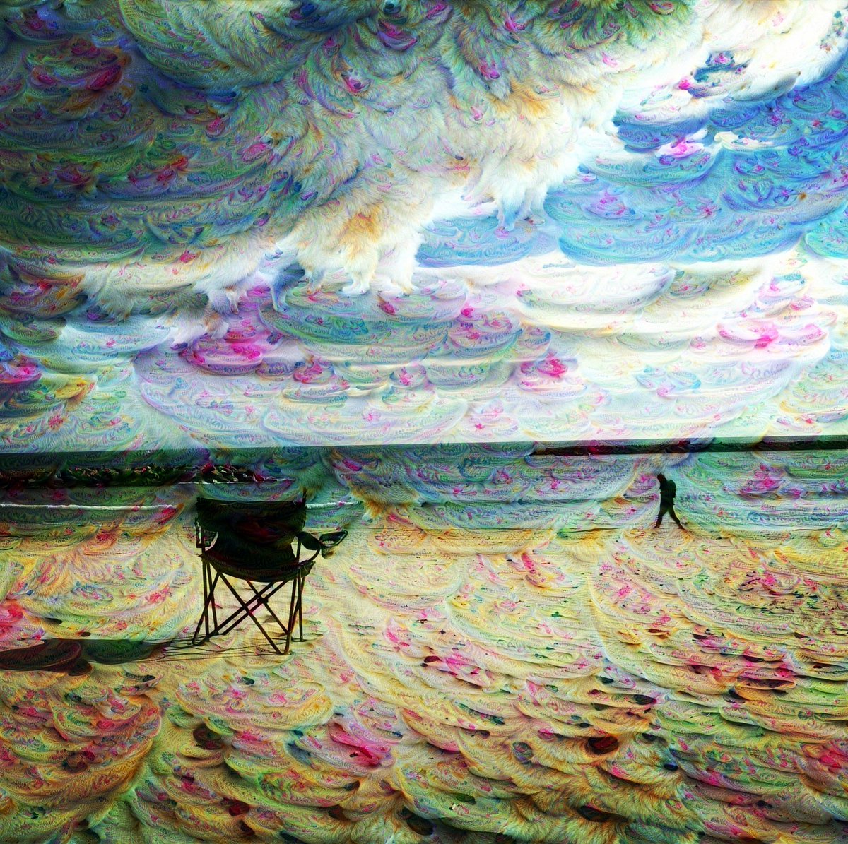 extremlis's tweet image. Palavas-les-Flots (France) beach by #GoogleDream #DeepDream #DeepLearning #DeepArt