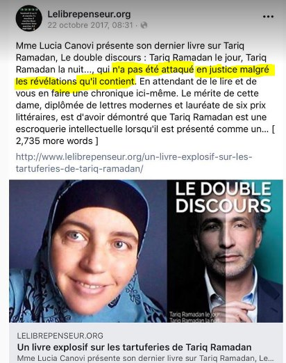 AdrianAshil's tweet photo. @Ahmedha93086580 @rosedesable98 @Depassage123 @SoleilVert5 @LeBaronRouge55 @JoToussaint2 @MouniaRabbouj @Ibtihal10985493 @ChadiArdelesse @moharezki @plan_kepler438b @DouceMere @EstPb @samsam89974312 @RahmBah @genvoise @Allia46858576 @YenturkU @ToimmttuC @boubou11659612 @hakimsahali @AhmedIbnAlie @TabichAli @Sylado4 @MeufUrbaine @resilience883 @Zeed_lou_michon @JasnaBosna1 @sa_yamehi @Justice2648 @drame_mbayang @SadioibnAliou @latoui_l @RachidL3 @GamalAbina @Cdenquete @TariqRamadan @IanHamel @ThinknBE @frburgat @merevoila56 @Maryam_Rajavi_F @BintBattuta13 Du site de Christelle au site de Salim Laibi  . L'image est parlante :Lucia Canovie "de bani" Matmati est une fée !Apparemment ce Laibi attendait bcp de choses de cet "excellent" ouvrage https://t.co/CMiIXESGIv