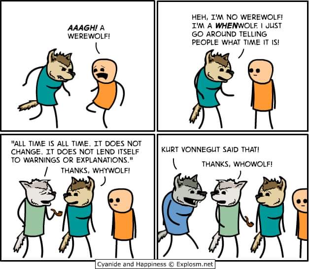 ZakariyaAliSher's tweet photo. I laughed way too much at this.
#CyanideAndHappiness #Werewolf #Lycanthropy #Cryptids #Cryptozoology #Monsters #Wolf #Whenwolf #Whywolf #Whowolf https://t.co/pbcZZHuGNa