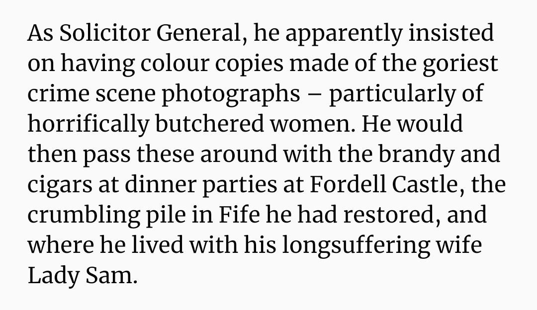As Solicitor General, Fairbairn had colour copies made of the goriest crime scene photographs, particularly of butchered women, which he would pass around among friends when serving brandy. The dismembered remains of Vishal Mehrotra were found just 200 m from Mates' home.