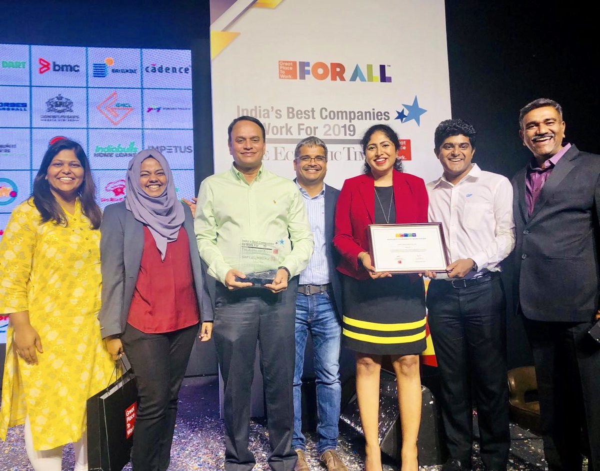 Shraddhanjali Rao (@shraddhanjali_r) on Twitter photo Our <a href="/SAP/">SAP</a>LabsIndia is #1 again on the <a href="/GPTW_India/">Great Place To Work India</a> #BestCompanies to work for in India !👏🏻👏🏻👏🏻
Together amazing #people driven by #passion & #dedication can achieve any dream !!
Great job Team !
Cheers to continued success.🎊
#TheBestRun @sap <a href="/LifeatSAP/">Life at SAP</a> <a href="/SAPIndia/">SAP India</a> Our <a href="/SAP/">SAP</a>LabsIndia is #1 again on the <a href="/GPTW_India/">Great Place To Work India</a> #BestCompanies to work for in India !👏🏻👏🏻👏🏻
Together amazing #people driven by #passion & #dedication can achieve any dream !!
Great job Team !
Cheers to continued success.🎊
#TheBestRun @sap <a href="/LifeatSAP/">Life at SAP</a> <a href="/SAPIndia/">SAP India</a>
