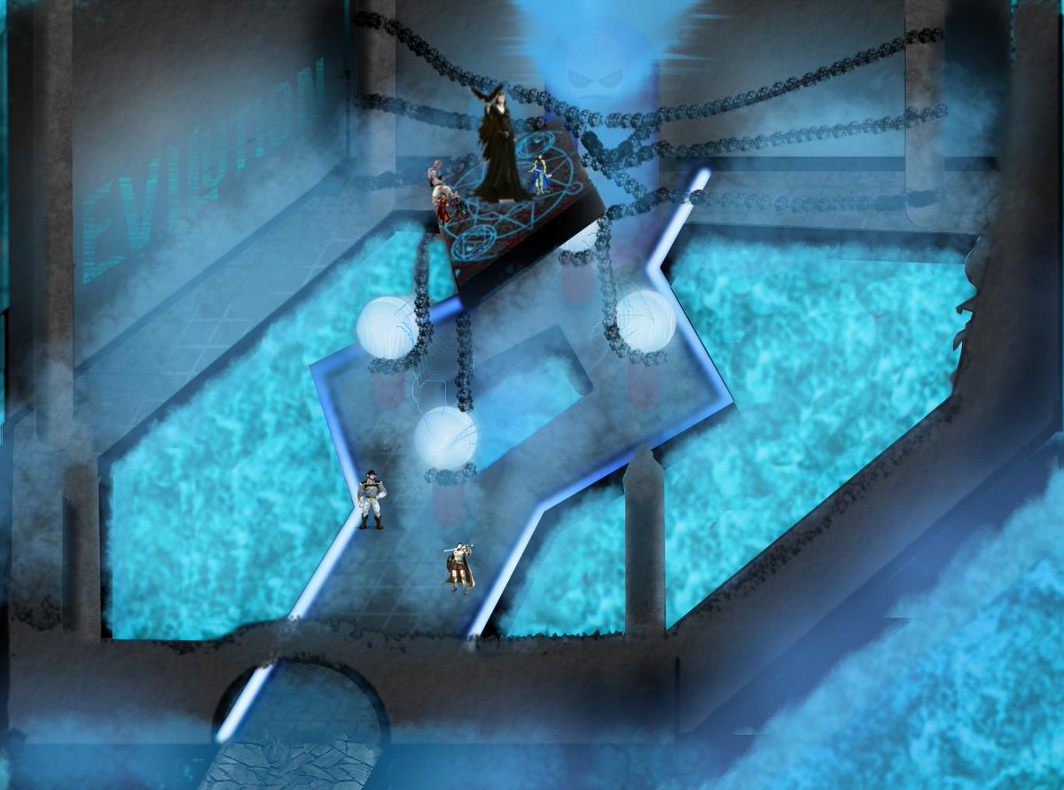 H3RITIC's tweet image. #IsometricMap I made for our #DnD campaign #Evilution. Was nuts! 27 Characters, 12 PC's 6.5hrs to get through 6 rounds of combat. I was exhausted by the end, but the party prevailed and I'm a proud papa.

#dungeonsanddragons #DungeonMap