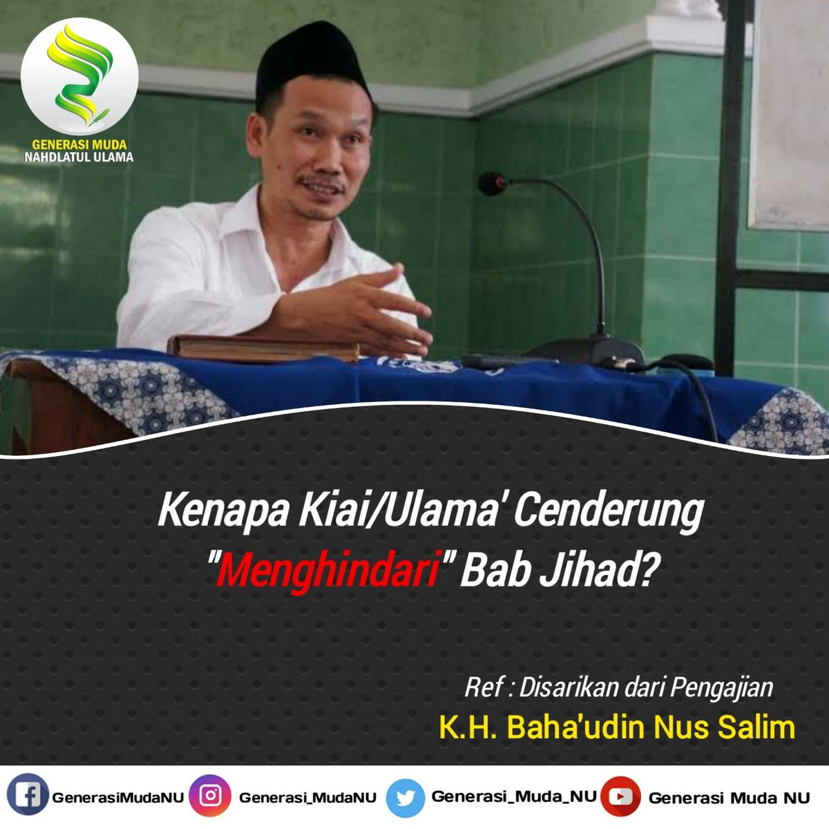 Kenapa Kiai/Ulama' Cenderung "Menghindari" Bab Jihad?

Kita tidak bisa menutup mata bahwa sebagian belahan dunia Timur Tengah habis dilanda konflik secara bergantian. Bahkan, di antara tokoh Timur Tengah, ada yang menyerukan jihad melalui jalur perang.
