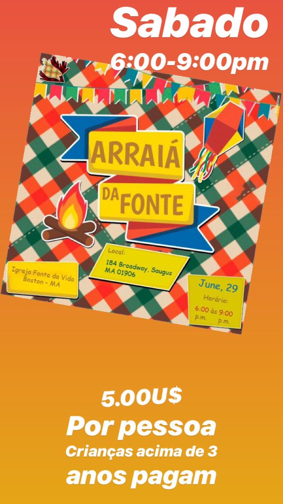 praKeyla's tweet photo. Imperdível Arraiá da Fonte Boston https://t.co/GGgLGvRwEz