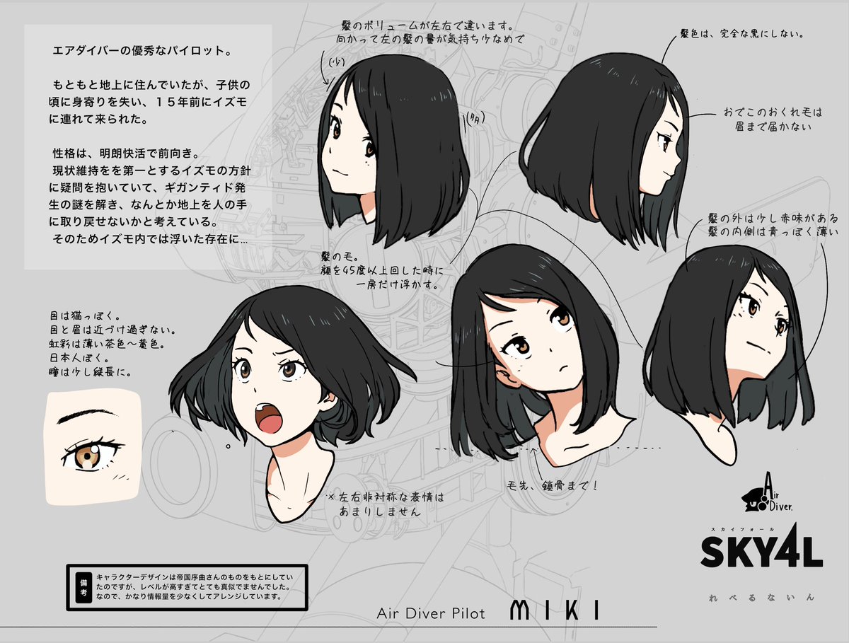 『 BUNNY CRUSH! in SPACE 』などの出演作で知られている みきさん(@miki125dragon )が『SKY4L』に主演していただくことになりました。
 #エア・ダイバー 