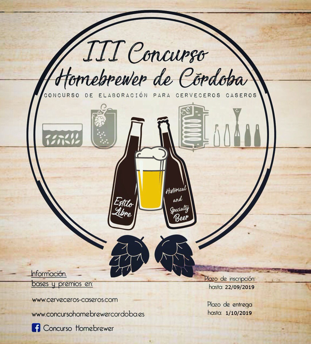 ACCE_Cerveceros's tweet photo. Abiertas inscripciones para el Concurso Homebrewer de Córdoba. Más información sobre bases, plazos y premios en su web https://t.co/RlTvYayJXM https://t.co/kMxLucu0Nc