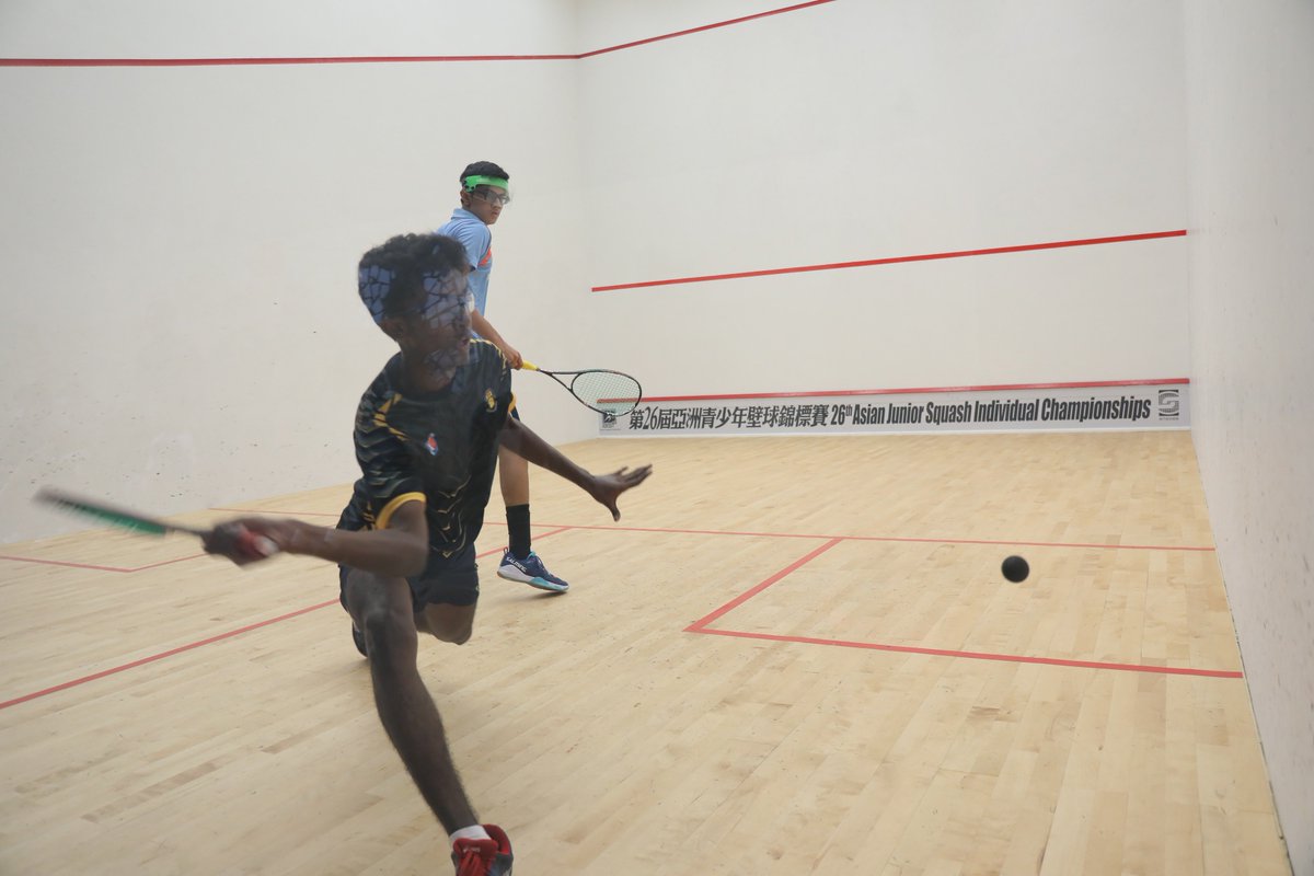 #asianjuniorchampionships2019 BU17 SF

 Neel Joshi (IND) bt Amesshenraj Chandaran (MAS) 3,9,(17),9,6 (66mins)