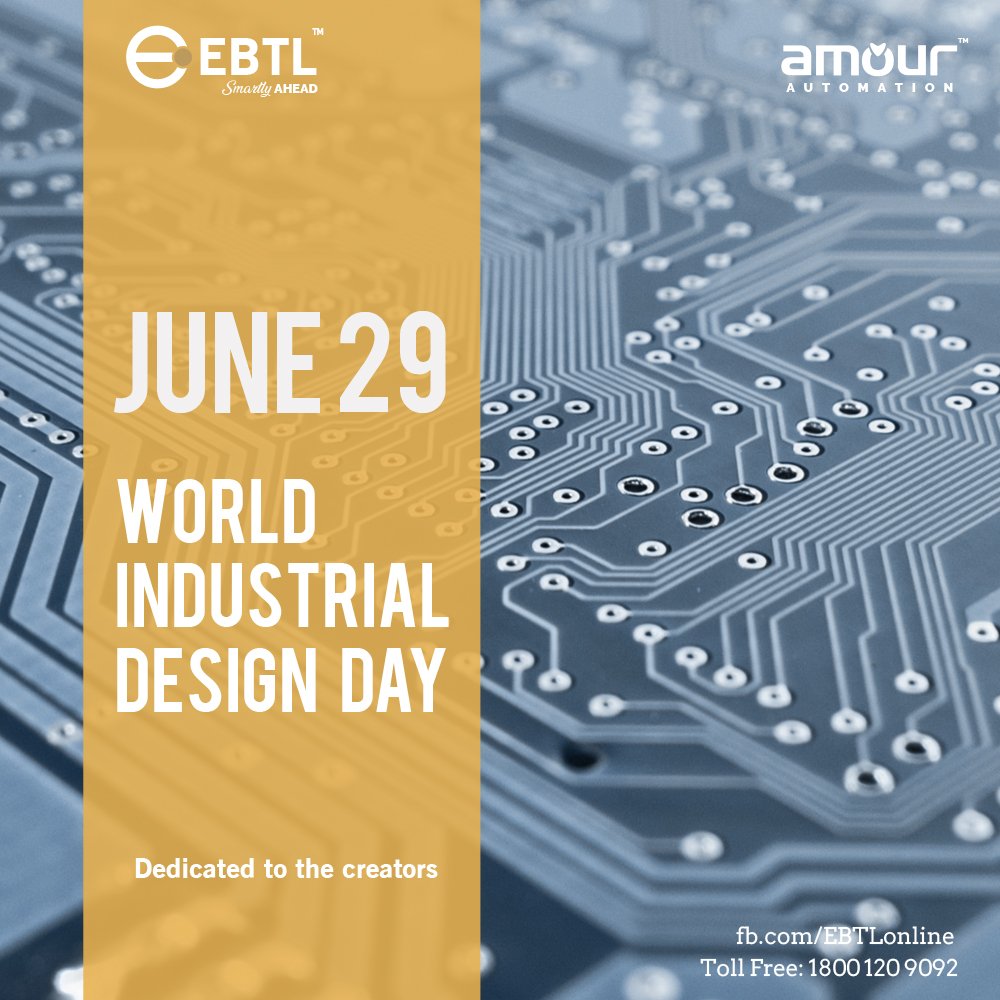 EBTL_Online's tweet photo. EBTL acknowledges and admires the dedicated industrial designers all over the globe for their efforts to make our lives better!

Happy World Industrial Design Day!
#amour #automation #EBTL https://t.co/F2F7Eh6kQb