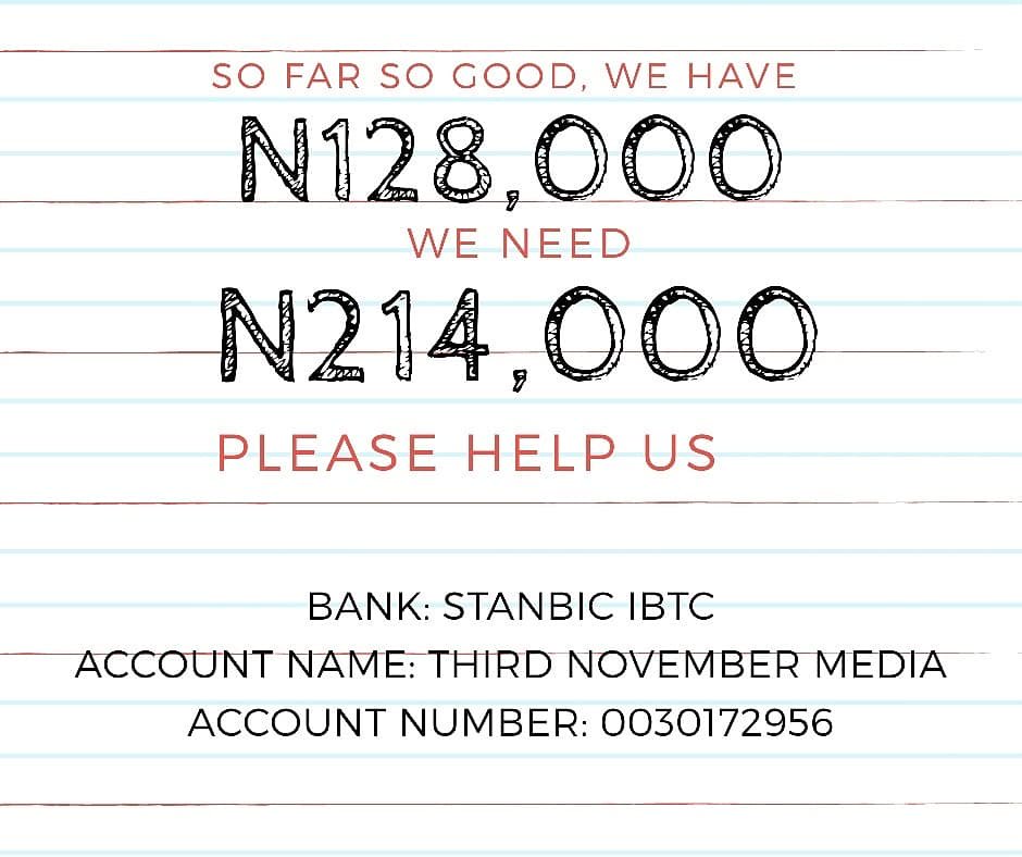 MyGbagada's tweet photo. Good morning Gbagada.
Thank you for N128,000 contributed so far for #REPPS2 .
We need N214,000 more.
Please help us. https://t.co/PbHGCXQrmk