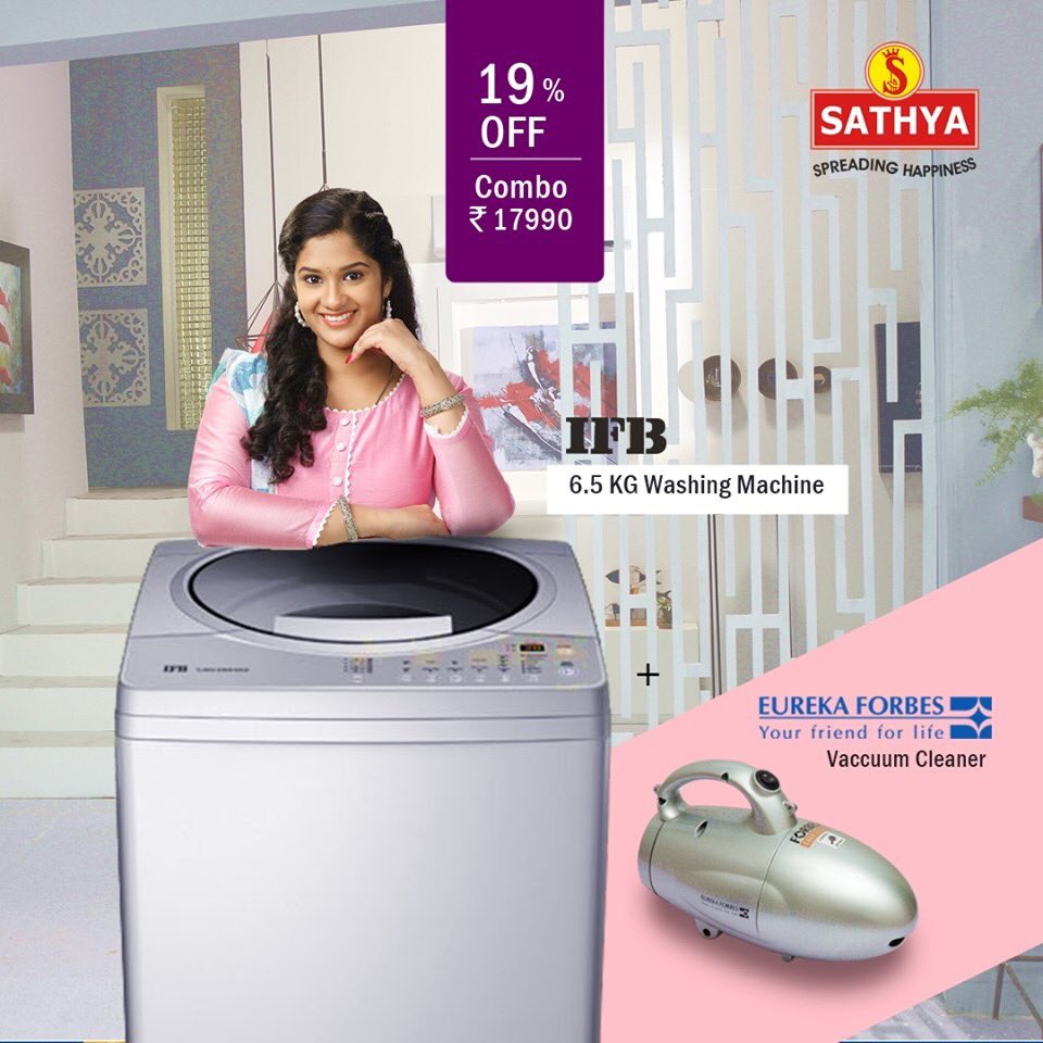 sathyaAgencies's tweet image. 19 % OFF on Combo MRP of #IFB 6.5 Kg #TopLoading #WashingMachine + #EurekaForbes #VaccuumCleaner... ....மேலும் விவரங்களுக்கு அழையுங்கள் 8880598985 அல்லது உங்கள் அருகாமையில் உள்ள சத்யா ஷோரூமுக்கு வாருங்கள்