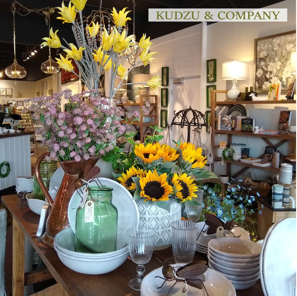 Visit us for summer inspiration! We have melamine dinnerware for al fresco dinner parties & great glassware to mix up some sweet tea! Plus you'll find a great selection of vessels for your flowers!  #fauxflorals #gardenparty #melamine #beatrizball #dinnerparty #copper #sweetea