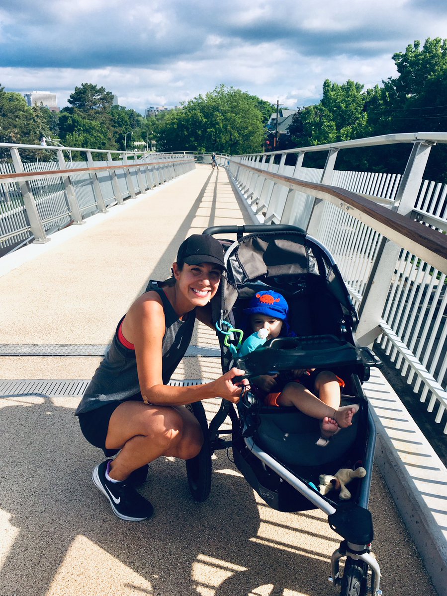 JoanneGhiz's tweet photo. Joining in the excitement of the opening of the #FloraFootbridge. Will and I will be using it a lot! #oldottawasouth #walk #bike #run #strollerfriendly #ThankYou https://t.co/bLYYOAhJyb