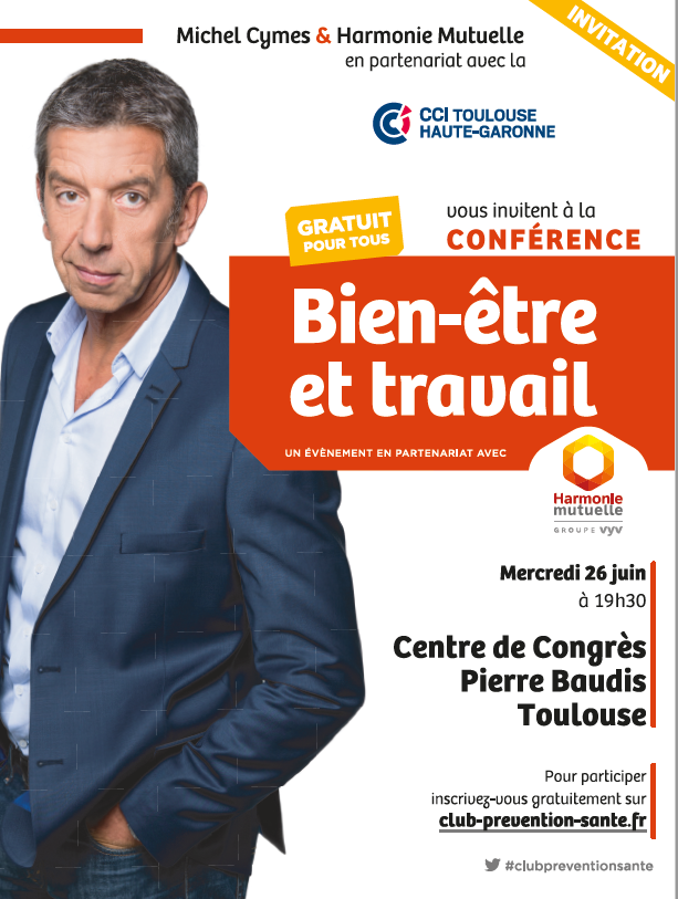 Merci j'ai assisté à la conférence de Michel Cymes sur le Bien-être au Travail, et c'était super intéressant!
Merci à <a href="/hmutuelle/">Harmonie Mutuelle</a> et <a href="/clubprevention/">ClubPreventionSante</a> pour l'organisation, à <a href="/NordineATTAB/">Nordine ATTAB</a> pour son livre et ses conseils, et à <a href="/FlorenceMillet/">Florence Millet</a> et <a href="/Lecoinvoyageurs/">Lecoinvoyageurs</a> de m'avoir invitée ;)