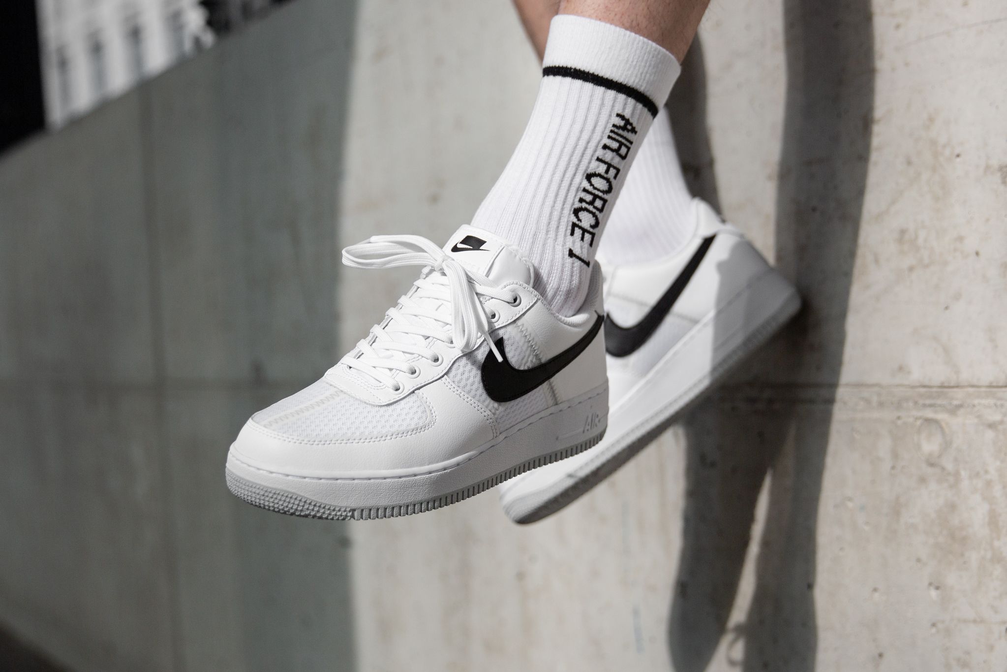 white black pure platinum air force