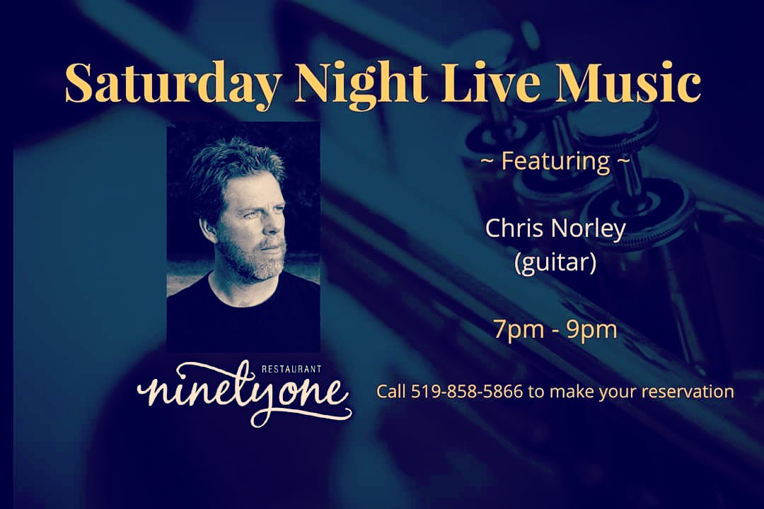 RT <a href="/ChrisNorley/">Chris Norley</a>: #Saturday Night #Live #Jazz with #solo #guitar and vocals June29 7-9pm at <a href="/Rest_NinetyOne/">Restaurant NinetyOne</a> 200CollipCircle <a href="/WindermereManor/">Windermere Manor</a>
RestaurantNinetyOne.ca #LdnOnt #JazzGuitar @LdnOntJazz @LDNENT <a href="/London_Events/">londononevents4u</a>  <a href="/CBCLondon/">CBC London</a> #LiveMusic #WesternU