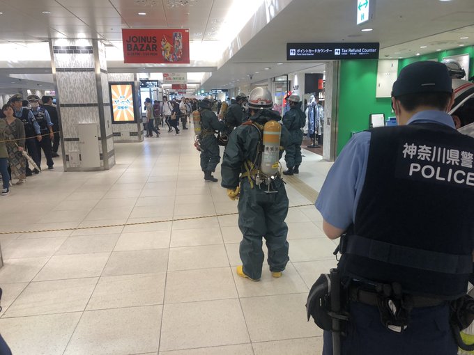 横浜ジョイナス地下街で異臭騒ぎが起きた現場の画像