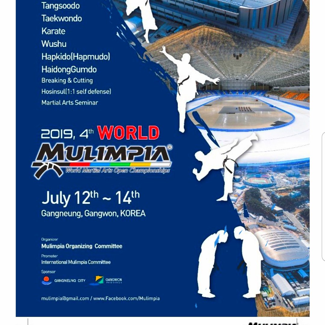 2019,4th WORLD MULIMPIA
July 12th~14th
Gangneung,Gangwon,KOREA
(Venue of 2018 PyeongChang Winter Olympic Games)