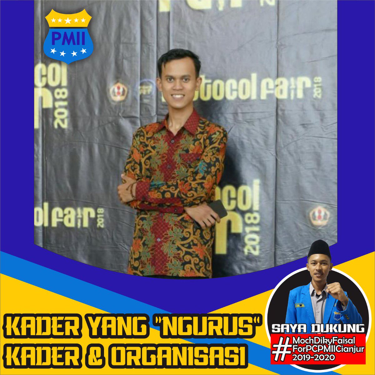 pmiialazharycjr's tweet photo. Dukungan sahabat @Hidayatuloh_13 untuk #mochdikyfaisalforPCpmiicianjur
#konfercabpmiicianjur https://t.co/LXRfZEn6Qs