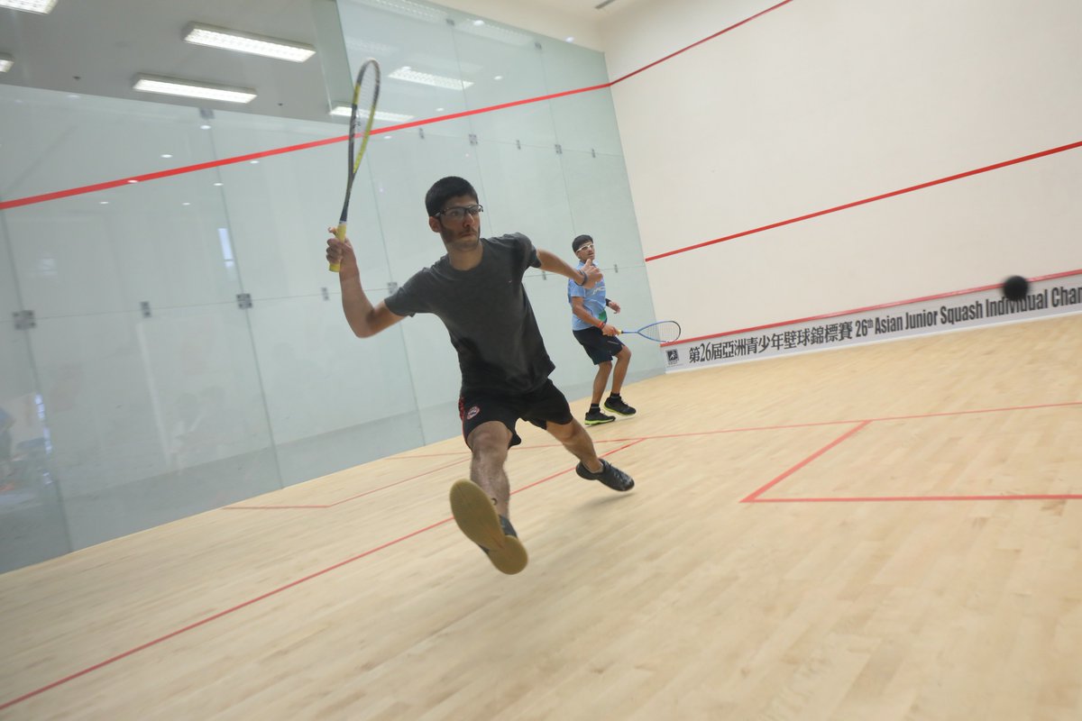 #asianjuniorchampionships2019 BU19 SF
Yash Fadte (India) bt Hamza Sharif (PAK) (6), 8, (9), 7, 7 (58mins)