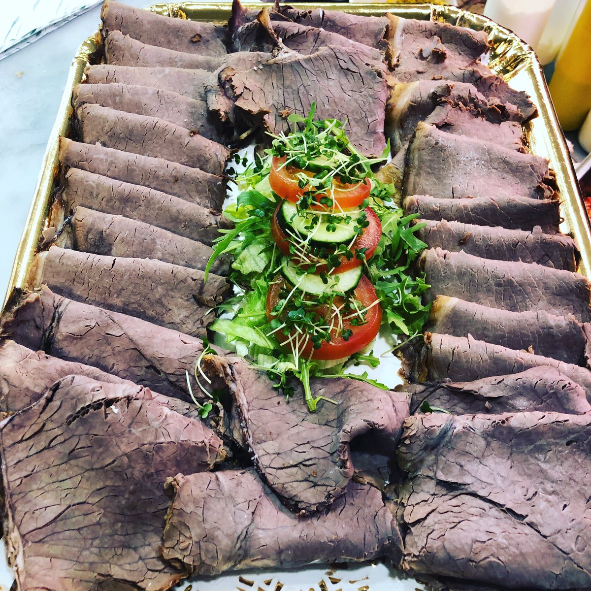 Home roasted British Beef, sliced to order to your specifications #homeroasted #slicedtoorder #delicious #meats #hams #turkey #beef #oswestry #delicatessen #shropshire