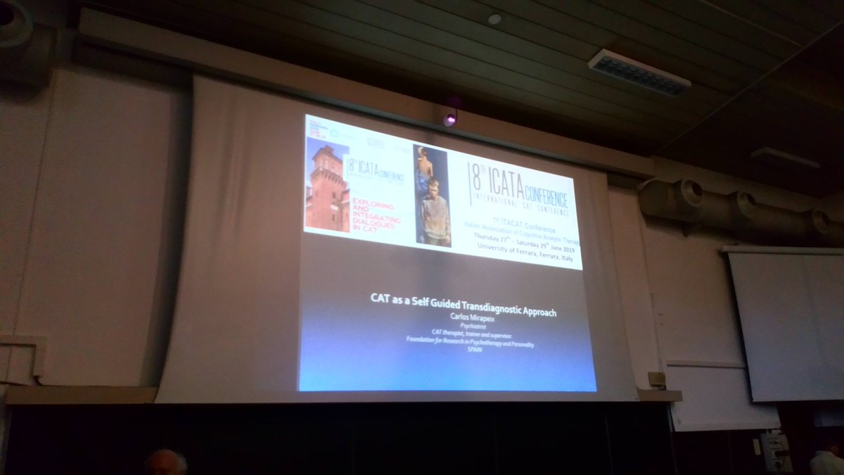 ICATA7's tweet photo. And next up @psicopeix talking us through a self guided transdiagnostic approach - reminding us of the original work by #TonyRyle was about being transdiagnostic!
#ICATAconf19 #Ferrara2019 @ItalyCATtherapy @YPPsych @YouthCAT1 @RJPT2010 @TEWVCAT @Assoc_CAT @CATLDSIG @orygen_aus https://t.co/7Vt1FBrmeY