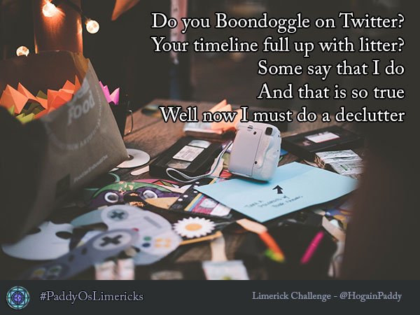 HogainPaddy's tweet photo. #Limericks #DaftPoems #PaddyOsLimericks #LimerickChallenge
@waykav41 @rosieofireland @RonnieSenco @kjp48604688
How about a nice friendly Limerick challenge on cluttering up Twitter folks https://t.co/7GI0dEWvt5