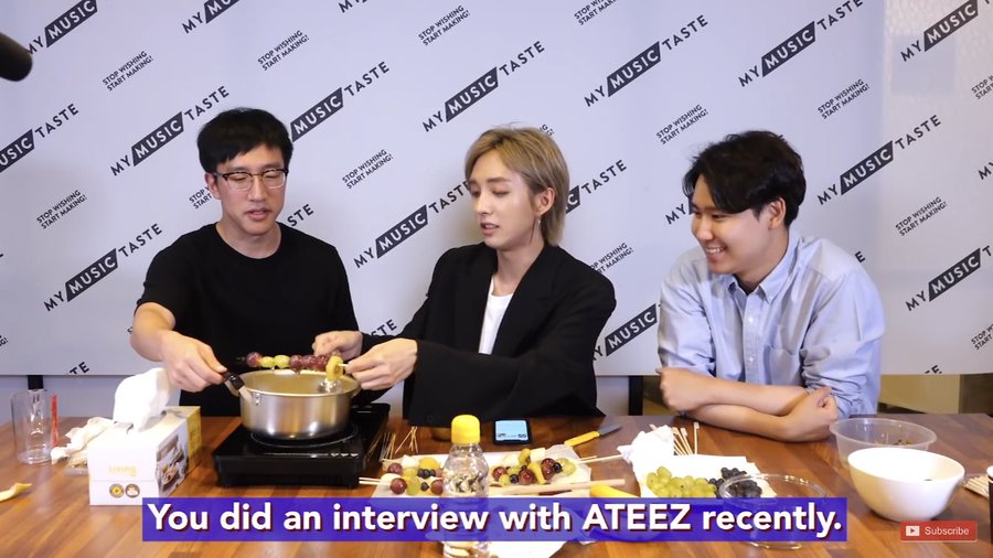 Holland mentioning ATEEZ were on DkdkTV before him