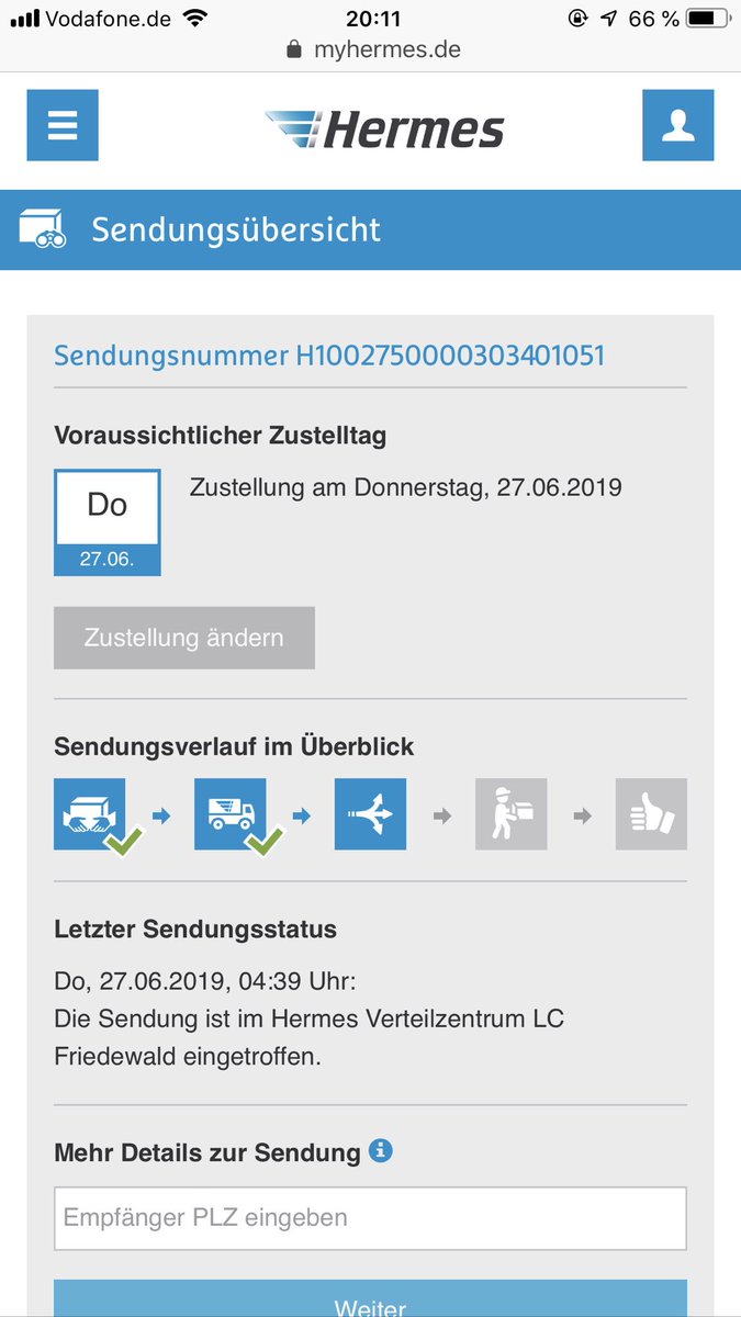 Gringxo's tweet photo. @hermesDE ich warte seid Donnerstag auf mein Paket und bei der Sendungsverfolgung geht auch nichts vor ran https://t.co/OqZ8RxhvFK