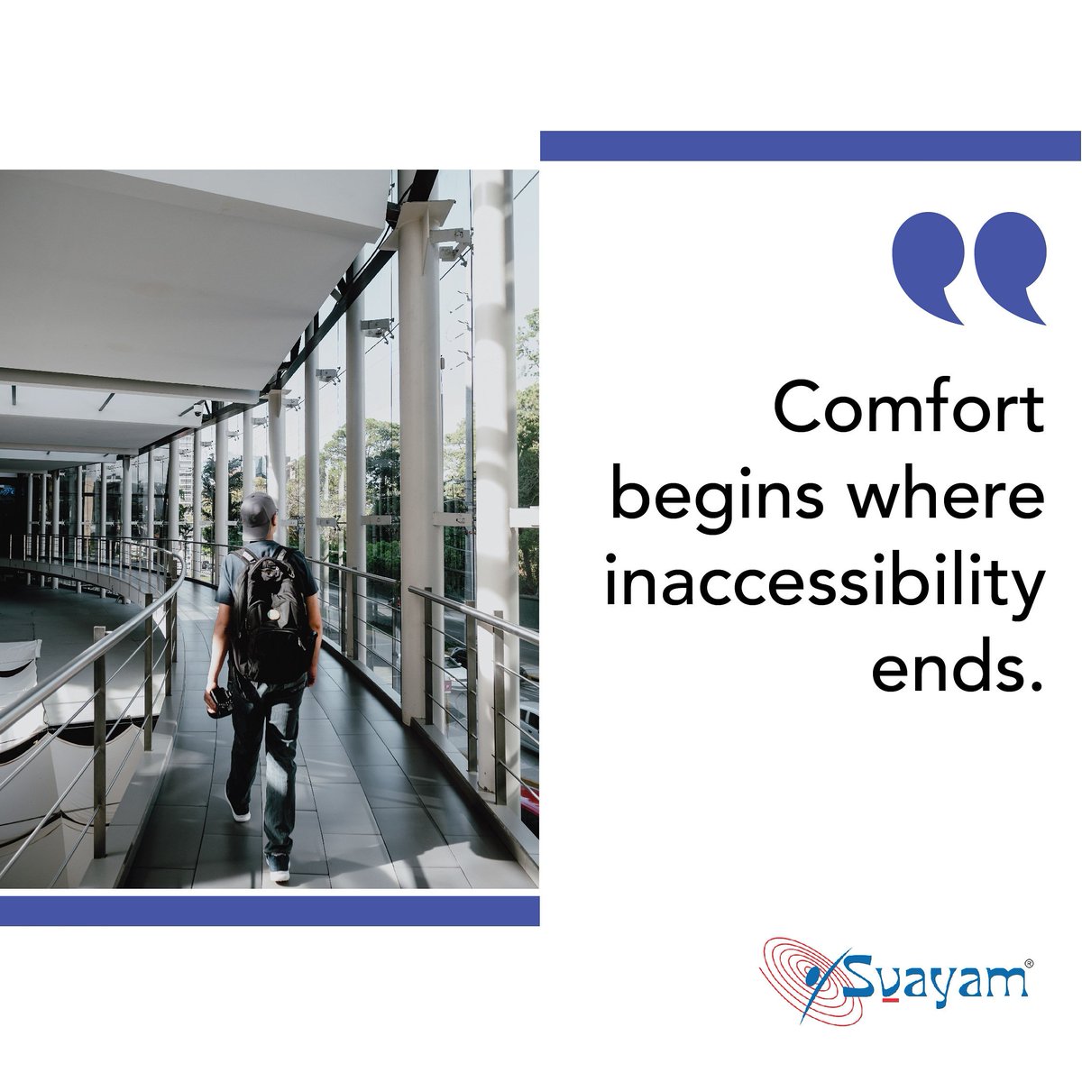 When everyone has equal access to the facilities that make a hotel comfortable for all, it is then that tourism becomes accessible for all.

 #YahanSeWahanTak
#Accessiblity4All #AccessibleTourism #AccessibleHotels #AccessibleInfrastructure #Accessibility #AccessibleMonuments