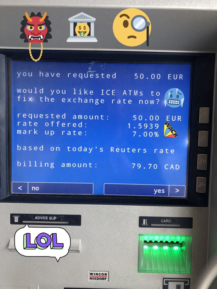kylekemper's tweet photo. This is criminal IMO...and more than anything it’s a huge cost that #bitcoin and #crypto currencies will solve. @ceifx #banks #legacybanking #extortion #FX #trybitcoin #doge #dogecoin #banks #banking #bankers #bankersareunderpaid @EdgeWallet https://t.co/xP29rkM2s3