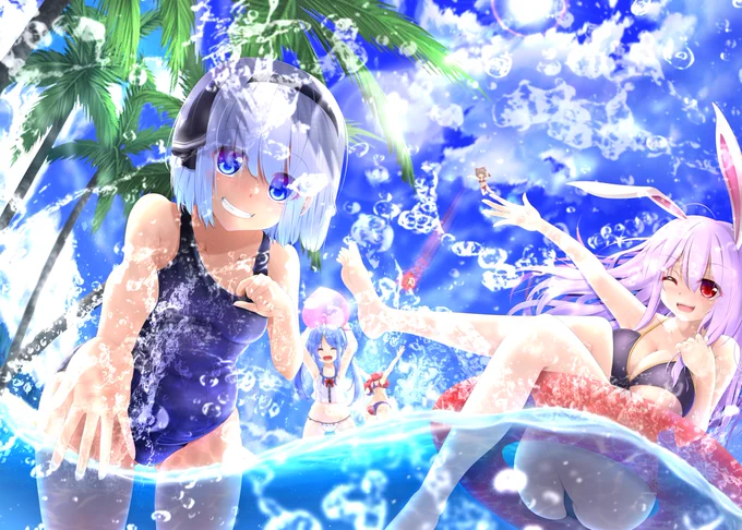 夏だ!海だ!!スク水だ!!!
#妖夢ちゃんマジ天使
#東方スクール水着部 