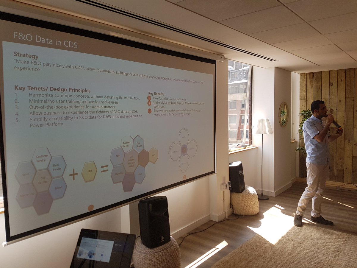Powerthon's tweet photo. CDS integrator for #MSDyn365 Finance and Operations and dual write capabilities by @moutasema from @MicrosoftUK @MSFTDynamics365 #365saturday #Manchester https://t.co/CL6s9aILBe